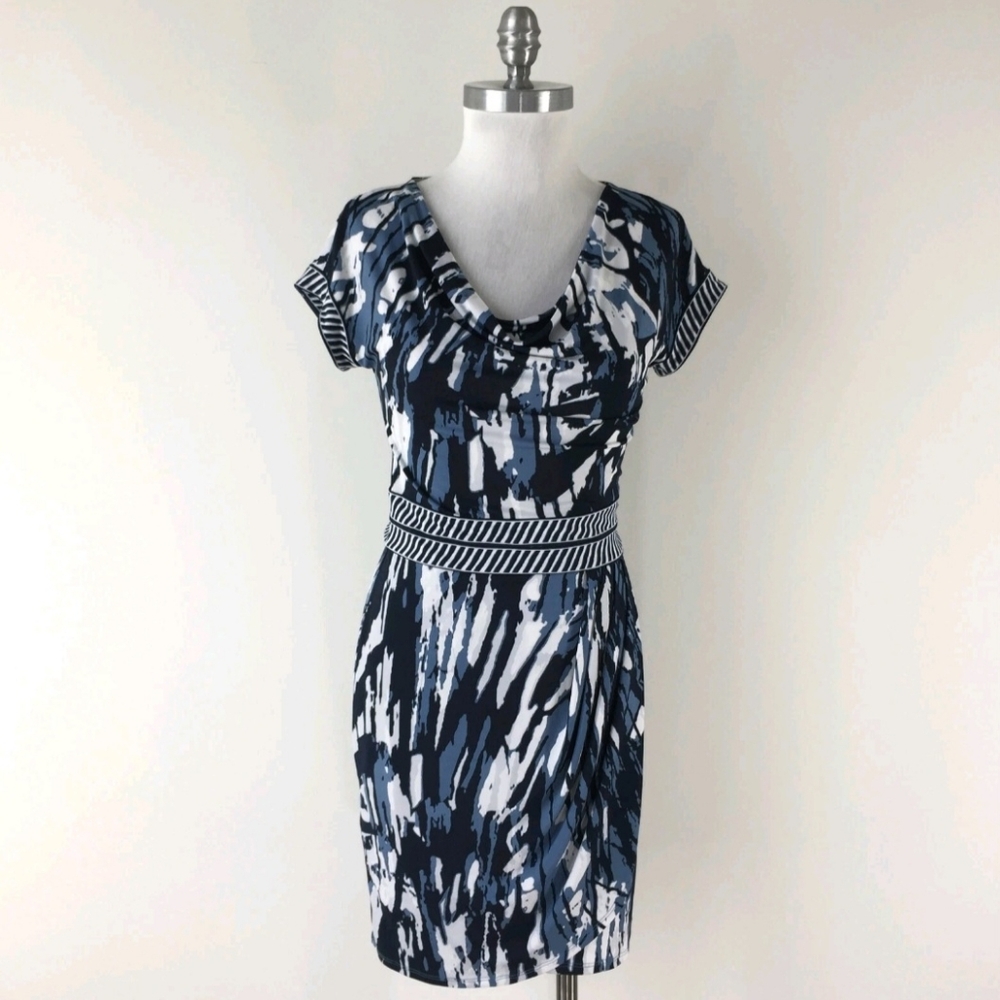 BCBGMAXAZARIA EMMA FAUX WRAP DRESS SIZE SMALL - Picture 2 of 7